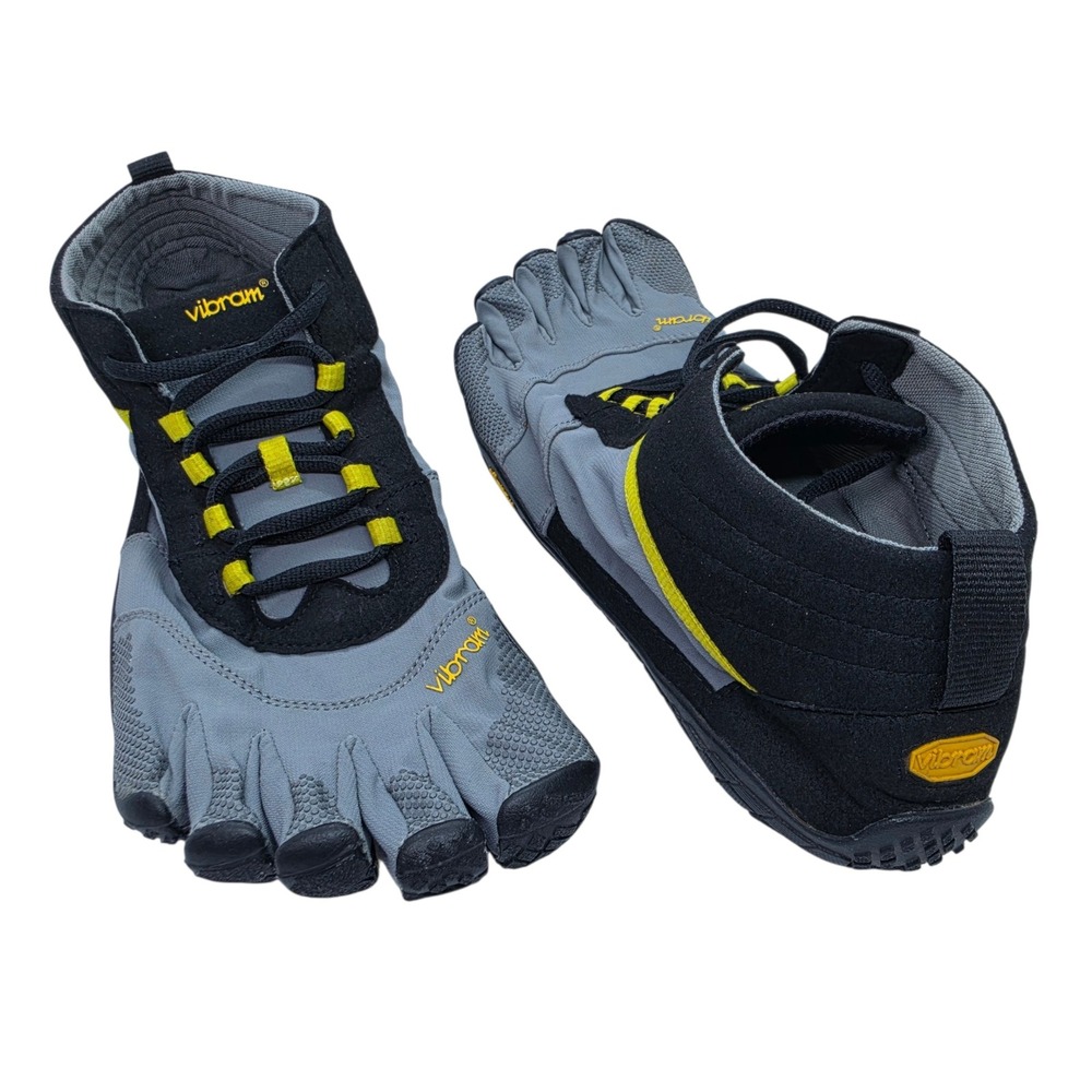 Vibram FiveFingers V-Trek Insulated Mens 11.5-12 Grey Black Yellow Barefoot